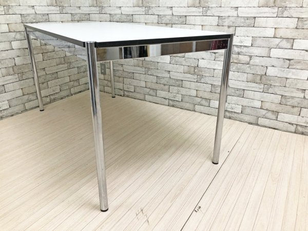 USMモジュラーファニチャー USMハラー USM Haller ワーキングテーブル カンファレンステーブル ダイニングテーブル W150cm ホワイトラミネート天板 B ●