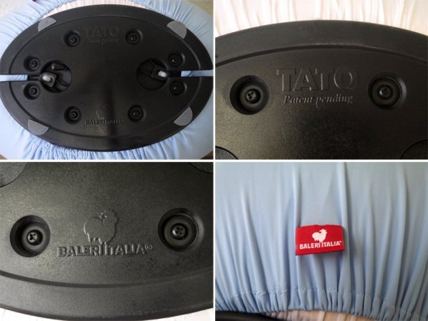 バレリ イタリア Baleri Italia スツール タト Tato 卵型 参考価格￥70,400- ライトブルー オットマン オブジェ フットレスト ◇