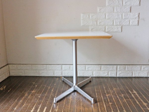 ディーアンドデパートメント D&DEPARTMENT カフェテーブル Cafe Table クロームメッキ X脚 ミッドセンチュリー ◎