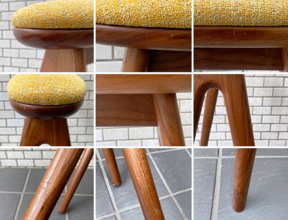 ナガノインテリア Friendly!! コッペ coupe kitchen stool ハイスツール H58cm キッチンスツール ウォールナット 北欧スタイル A ■