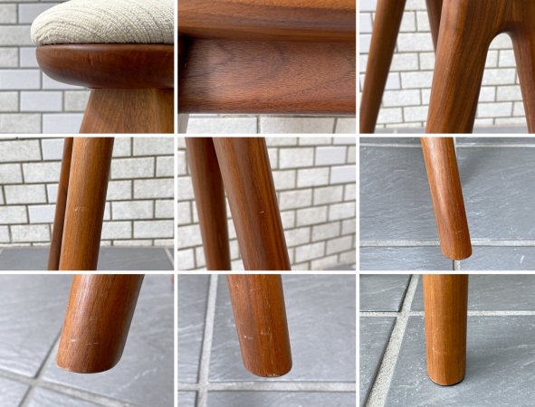 ナガノインテリア Friendly!! コッペ coupe kitchen stool ハイスツール H53cm キッチンスツール ウォールナット 北欧スタイル B ■