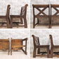 カリモク karimoku ルスティック RUSTIC シリーズ ダイニングチェア 2脚セット ダークブラウン ダッチカントリースタイル 廃盤 ●