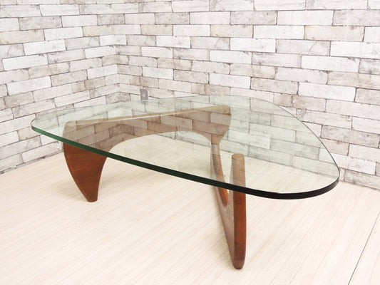 イサムノグチ Isamu Noguchi コーヒーテーブル Coffee Table ガラス天板厚19mm リプロダクト品 デザイナーズ家具 名作 ●