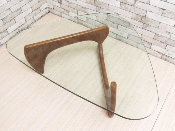 イサムノグチ Isamu Noguchi コーヒーテーブル Coffee Table ガラス天板厚19mm リプロダクト品 デザイナーズ家具 名作 ●