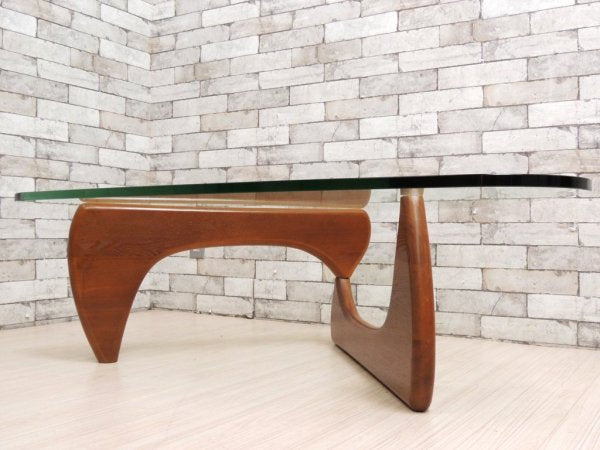 イサムノグチ Isamu Noguchi コーヒーテーブル Coffee Table ガラス天板厚19mm リプロダクト品 デザイナーズ家具 名作 ●