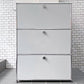 ユーエスエムハラー USM Haller モジュラーファニチャー ハラーシステム キャビネット 1列3段 フラップ扉 ドロップダウンドア エクステンションドア ライトグレー ■