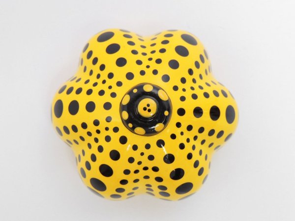 草間彌生 YAYOI KUSAMA パンプキン Pumpkin オブジェ ペーパーウェイト イエロー 水玉 ドット かぼちゃ 箱付 廃番品 ●