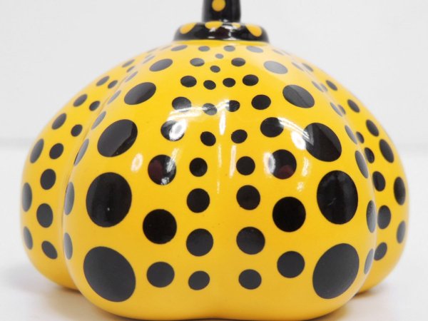 草間彌生 YAYOI KUSAMA パンプキン Pumpkin オブジェ ペーパーウェイト イエロー 水玉 ドット かぼちゃ 箱付 廃番品 ●