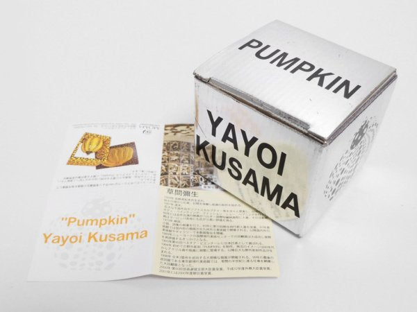 草間彌生 YAYOI KUSAMA パンプキン Pumpkin オブジェ ペーパーウェイト イエロー 水玉 ドット かぼちゃ 箱付 廃番品 ●