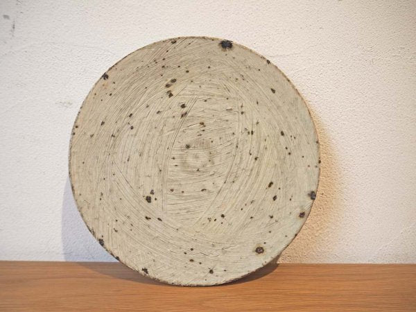 中西申幸 刷毛目 7寸皿 径21cm 皿 プレート 2枚セット 陶器 現代作家 ★