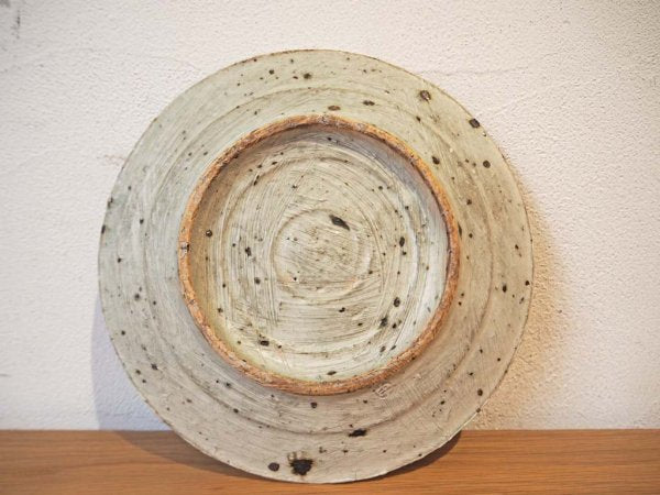 中西申幸 刷毛目 7寸皿 径21cm 皿 プレート 2枚セット 陶器 現代作家 ★