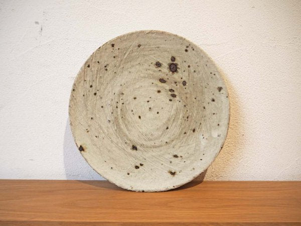 中西申幸 刷毛目 7寸皿 径21cm 皿 プレート 2枚セット 陶器 現代作家 ★