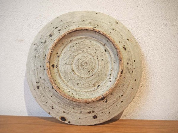 中西申幸 刷毛目 7寸皿 径21cm 皿 プレート 2枚セット 陶器 現代作家 ★
