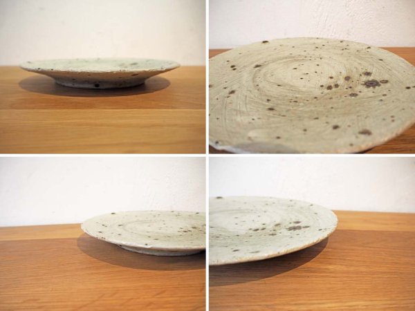 中西申幸 刷毛目 7寸皿 径21cm 皿 プレート 2枚セット 陶器 現代作家 ★
