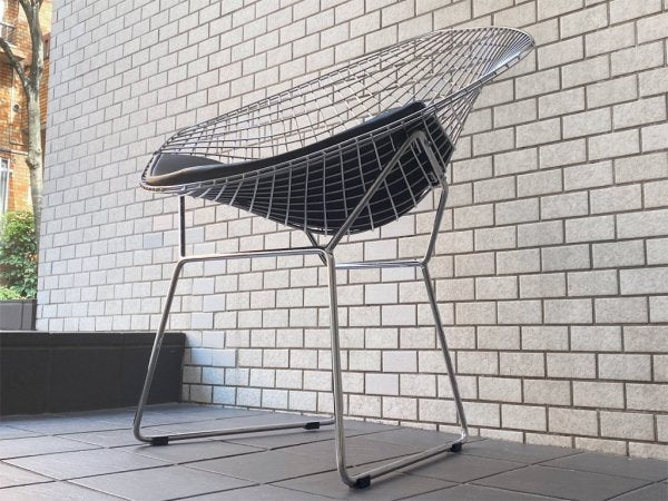 ハリーベルトイア Harry Bertoia ダイヤモンドチェア リプロダクト品 スチールワイヤー クローム ミッドセンチュリー ■