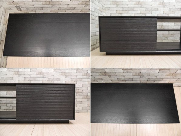 タイム＆スタイル Time&Style AVボード アッシュ材 ｗ200 プッシュオープン 抽斗5杯 モダン ●