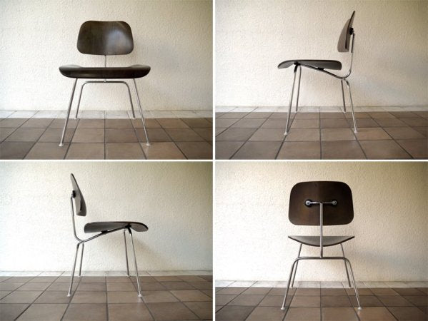 ハーマンミラー HermanMiller イームズ プライウッド ダイニングチェア メタル DCM 2010年製 希少 廃盤色 C&R. Eames 名作チェア ミッドセンチュリーモダン ◇