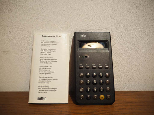 ブラウン BRAUN カリキュレーター ET44 オリジナルデザイン ドイツ 電卓 計算機 iphone 電卓アプリ 動作不良★