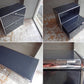 USMモジュラーファニチャー USMハラー USM Haller 2段シェルフ ドロップダウンドア ドロワー ブラック オフィス家具 ♪