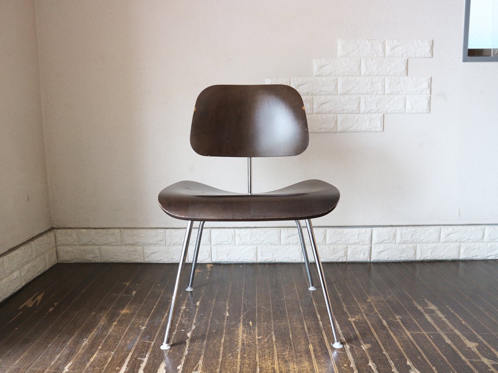 ハーマンミラー Herman Miller DCM ダイニングチェア イームズ Eames メタルレッグ プライウッド A ◎