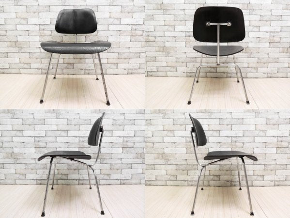 ハーマンミラー Herman Miller DCM ダイニングチェア ビンテージ 1952年製 イームズ Eames プライウッド メタルレッグ ブーツグライズ ミッドセンチュリー ●