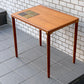 デンマーク ビンテージ チーク材 タイルトップ サイドテーブル 北欧家具 ■