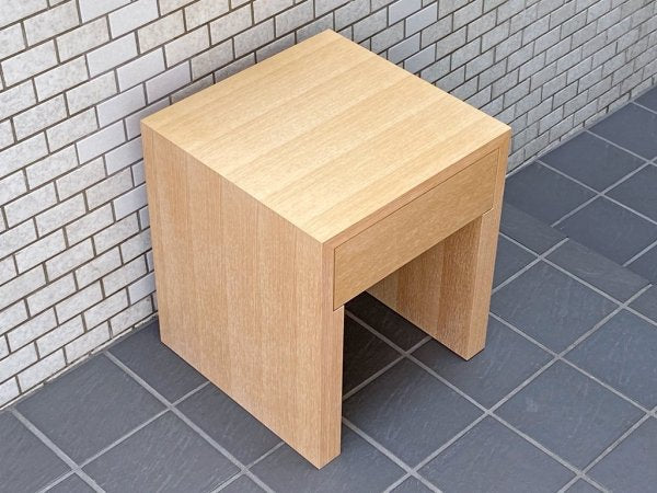 イデー IDEE マーゴ MARGOT スクエアサイドテーブル SQUARE SIDE TABLE ナチュラルホワイト ナラ材 美品 ■