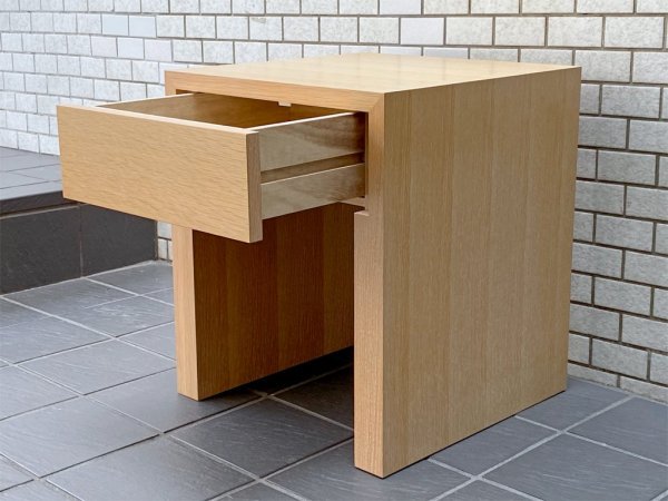 イデー IDEE マーゴ MARGOT スクエアサイドテーブル SQUARE SIDE TABLE ナチュラルホワイト ナラ材 美品 ■