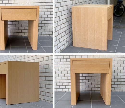 イデー IDEE マーゴ MARGOT スクエアサイドテーブル SQUARE SIDE TABLE ナチュラルホワイト ナラ材 美品 ■