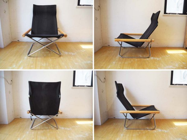 ニーチェア エックス Ny chair X フォールディングチェア ブラック 折畳 チェア 新居 猛 MoMA ★