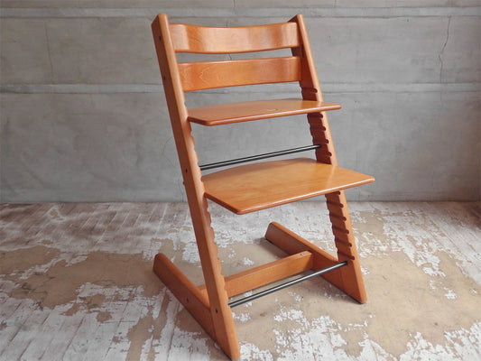 ストッケ STOKKE トリップトラップ TRIPP TRAPP チェア 旧型 チェリー キッズチェア ベビーチェア 北欧 ノルウェー ♪