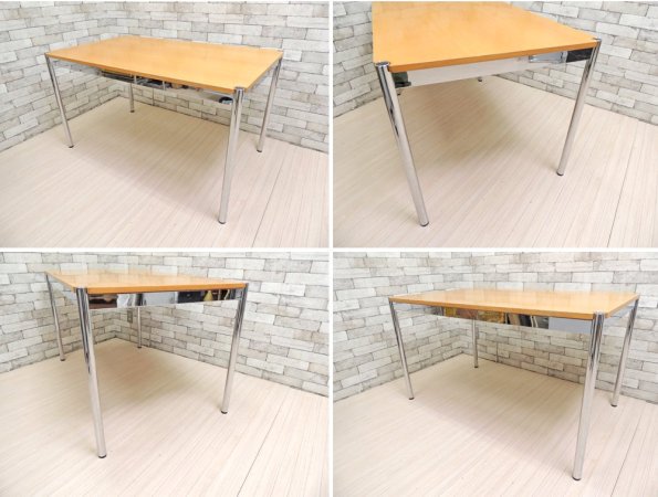 USM モジュラーファニチャー USMハラー テーブル USM Haller Table ワーキングテーブル カンファレンステーブル ダイニングテーブル デスク ビーチ材 ナチュラル天板 ●