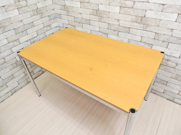 USM モジュラーファニチャー USMハラー テーブル USM Haller Table ワーキングテーブル カンファレンステーブル ダイニングテーブル デスク ビーチ材 ナチュラル天板 ●