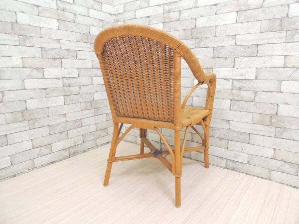 フランスビンテージ ラタンチェア アームチェア サザビーファニチャー SAZABY Furniture購入 ●