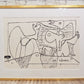 ル・コルビジェ Le Corbusier オリジナルリトグラフ Je R&#233;vais (B&W) 私は夢見ていた I dreamed 52 / 150 BKF RIVES アート ポスター ●