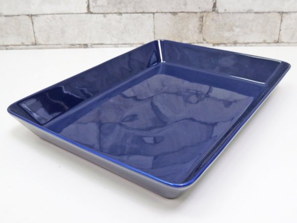 イッタラ iittala ティーマ Teema プラター PLATTER スクエアプレート ブルー 箱付 カイ・フランク Kaj Franck 廃番 北欧食器 ●