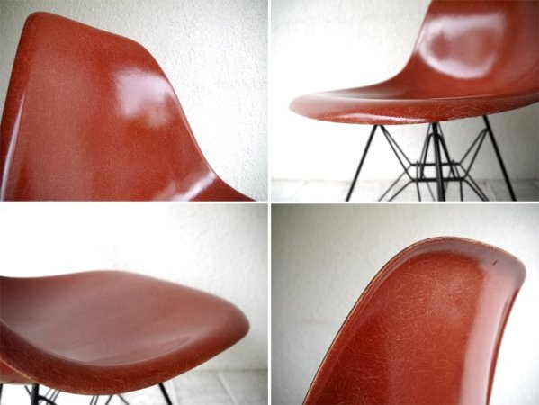 ハーマンミラー HermanMiller サイドシェルチェア 70's ビンテージ 2nd 希少TC色 1st エッフェルベース 黒 DSR ミッドセンチュリー C&R.イームズ Eames ◇