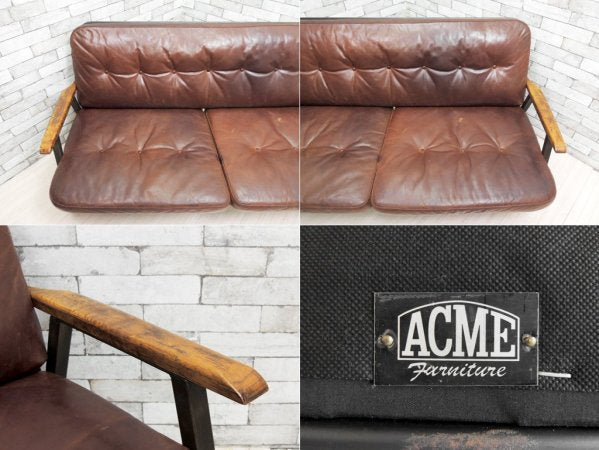 アクメファニチャー Acme Furniture グランビュー Grandview 2P ソファ オイルレザー ビンテージ加工 インダストリアル カフェスタイル ●