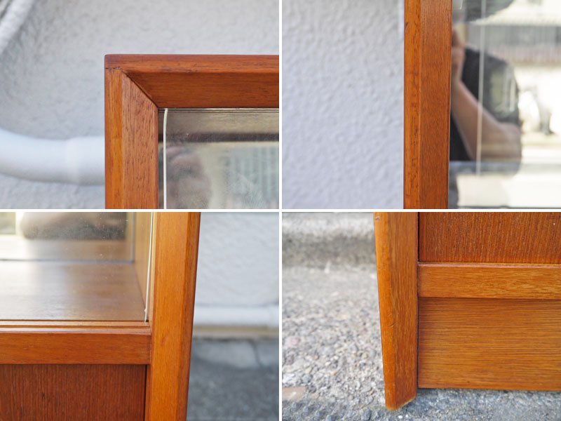 ハーバート E. ギブス ファニチャー HERBERT E. GIBBS FURNITURE 英国 70's ビンテージ チーク材 ガラスキャビネット 飾り棚 ショーケース 陳列棚 書棚 店舗什器 ◇