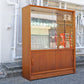 ハーバート E. ギブス ファニチャー HERBERT E. GIBBS FURNITURE 英国 70's ビンテージ チーク材 ガラスキャビネット 飾り棚 ショーケース 陳列棚 書棚 店舗什器 ◇