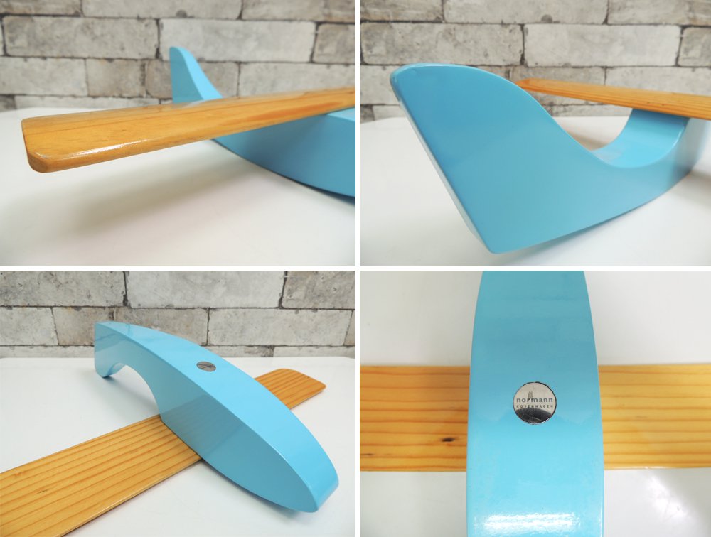 ノーマンコペンハーゲン Normann Copenhagen PLANE 3 ブルー 木製 飛行機 オブジェ モビール ●