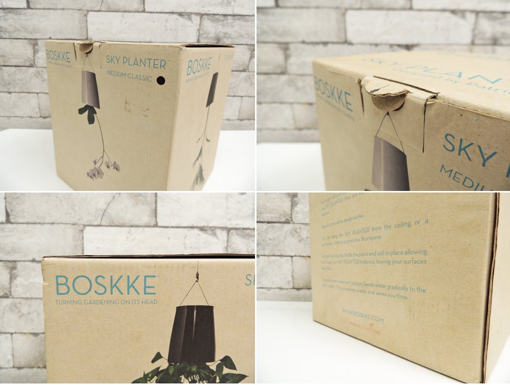 ボスケ BOSKKE スカイプランター Skyplanter Mサイズ 陶器製 自動給水プランター パトリック・モリス デザイン ニュージーランド ByTrico取扱 B ●