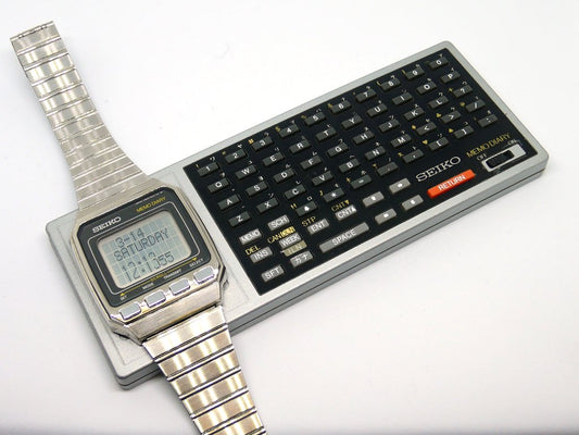 セイコー SEIKO UC-2001 & UC-2100 腕コン＆キーボード 1984年発売 腕時計 リストコンピューター DATAGRAPH2001 海外版UC-2000 ハイテクウォッチ ●