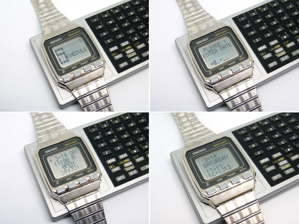 セイコー SEIKO UC-2001 & UC-2100 腕コン＆キーボード 1984年発売 腕時計 リストコンピューター DATAGRAPH2001 海外版UC-2000 ハイテクウォッチ ●