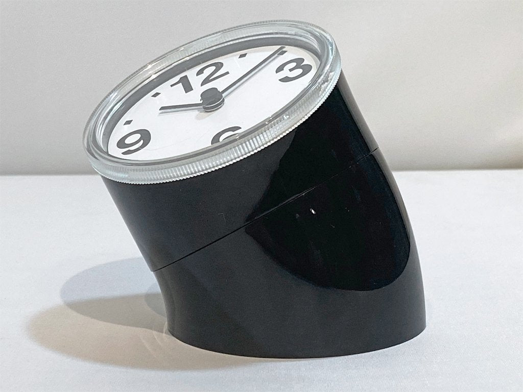 アレッシィ ALESSI クロノタイム CRONOTIME テーブルクロック ピオ・マンズ Pio Manzu 置時計 ブラック レトロ クラシック MoMA イタリア ■