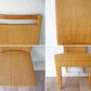 ビンテージ vintage バンブー 竹製 ダイニングチェア ハンドル付き 2脚セット 組木 編み込み 竹細工 アジアンテイスト ◇