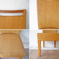 ビンテージ vintage バンブー 竹製 ダイニングチェア ハンドル付き 2脚セット 組木 編み込み 竹細工 アジアンテイスト ◇