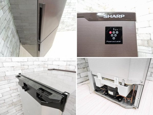 シャープ SHARP 2ドア ノンフロン冷凍冷蔵庫 SJ-PD27B-T ブラウン プラズマクラスター搭載 ナノ低温脱臭 2016年製 271L ●