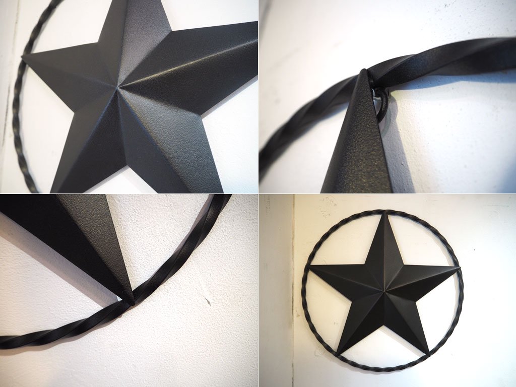 アイアン ウォールデコ Wall deco スターサイン 星型インテリア オブジェ 47ｃｍ 壁面アート ★
