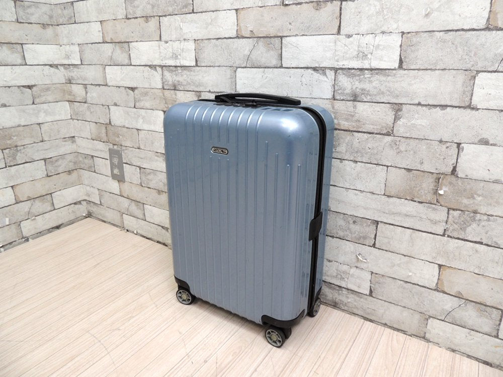 リモワ RIMOWA サルサエアー SALSA AIR スーツケース キャリーケース 33L 4輪 TSAロック アイスブルー 鍵欠品 難アリ 現状品 ●